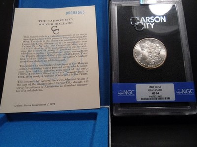 【スラブに複数キズあり】CCモルガンダラー銀貨 GSA Hoard 1884-CC $1 GSA Hoard (Regular Strike) Morgan Dollar - PCGS CoinFacts