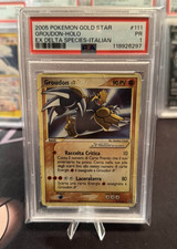 Pokemon Groudon Gold Star 111/113 Holo ITA 2005 Ex Delta Species PSA 1 POP 1 ⭐ on eBay