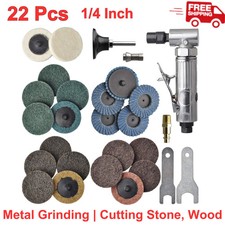 14 Angle Air Die Grinder Kit With 22 Pcs 2 Roll Lock Sanding Discs Polished 14 Angle Air Die Grinder Kit With 22 Pcs 2 Roll Lock Sanding Discs Polished