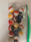 17 mixed Color Marbles, Blue Orange Yellow Red Swirl — photo 2