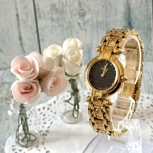 FENDI 770L nero oro raro orologio da polso analogico donna cassa misura 2 5 cm