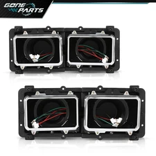 Fit For 1989-03 Freightliner FLD 112 120 Left&Right Pair Headlight Housing Bases