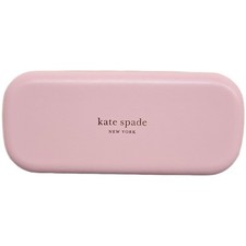 Kate Spade New York Pink  Green Hard Eyeglass/Sunglasses Case w/ Cleaning Cloth