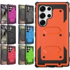 For Samsung Galaxy S24/+/S24 Ultra/S24 FE Phone Hybrid Case Rugged Rubber Cover