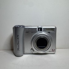 CANON POWER SHOT A75 SILVER 1.8" LCD 3.2MP DIGITAL CAMERA UNTESTED READ 