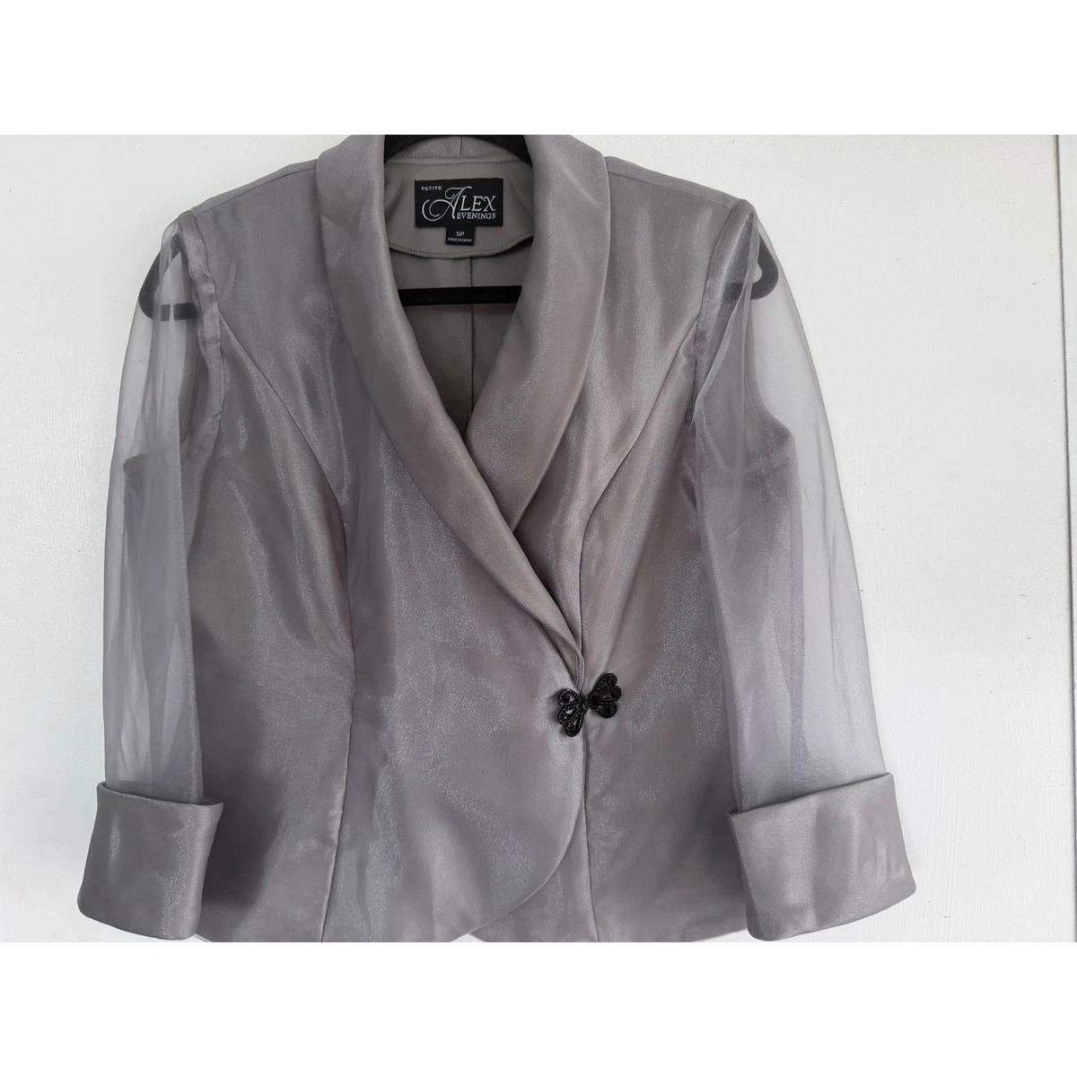 silver shrugs and boleros for evening dresses Evening Dresses Silver Shrugs And Boleros Chiffon Bolero Jacket By Eva Fashion 3277 White 3XL