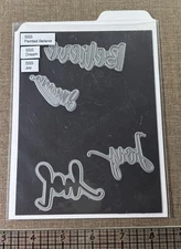 Simon Says Stamp Lot of 3 Sentiment Dies-Painted Believe, Dream & Joy