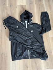 Nike Mens Nylon Navy Black Large Slayer Windbreaker TrackSuit Set Top & Bottom