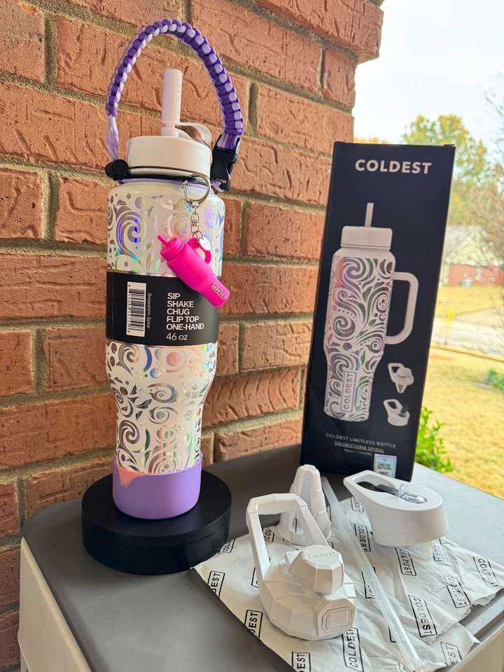 Collectible SALE 2Day  Rare Coldest 46oz Limitless SNOWSTORM SPIRAL Leak proof - Image 3 of 4