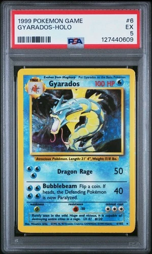 1999 Pokemon Game #6 Gyarados Holo PSA 5