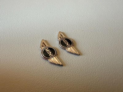 2x Mini Cooper Schlüssel Aufkleber Sticker Emblem Logo - 17 x 8mm - Aluminium