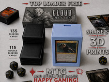 cloud  hueforge style 3D printed deck box 115 sleeved cards ( layered colours )