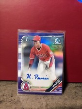 2019 Bowman Chrome Kyren Paris RC Purple Refractor Auto 108/250 Angels 