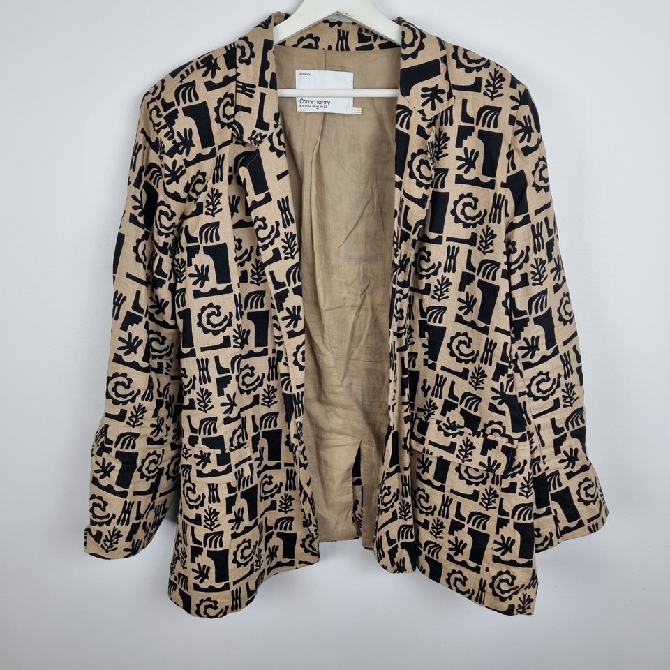 Commonry Linen Blazer Jacket Size 18 