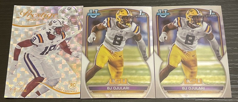 2022-23 Topps/Panini 3 Card Lot Arizona Cardinals/LSU Tigers BJ Ojulari