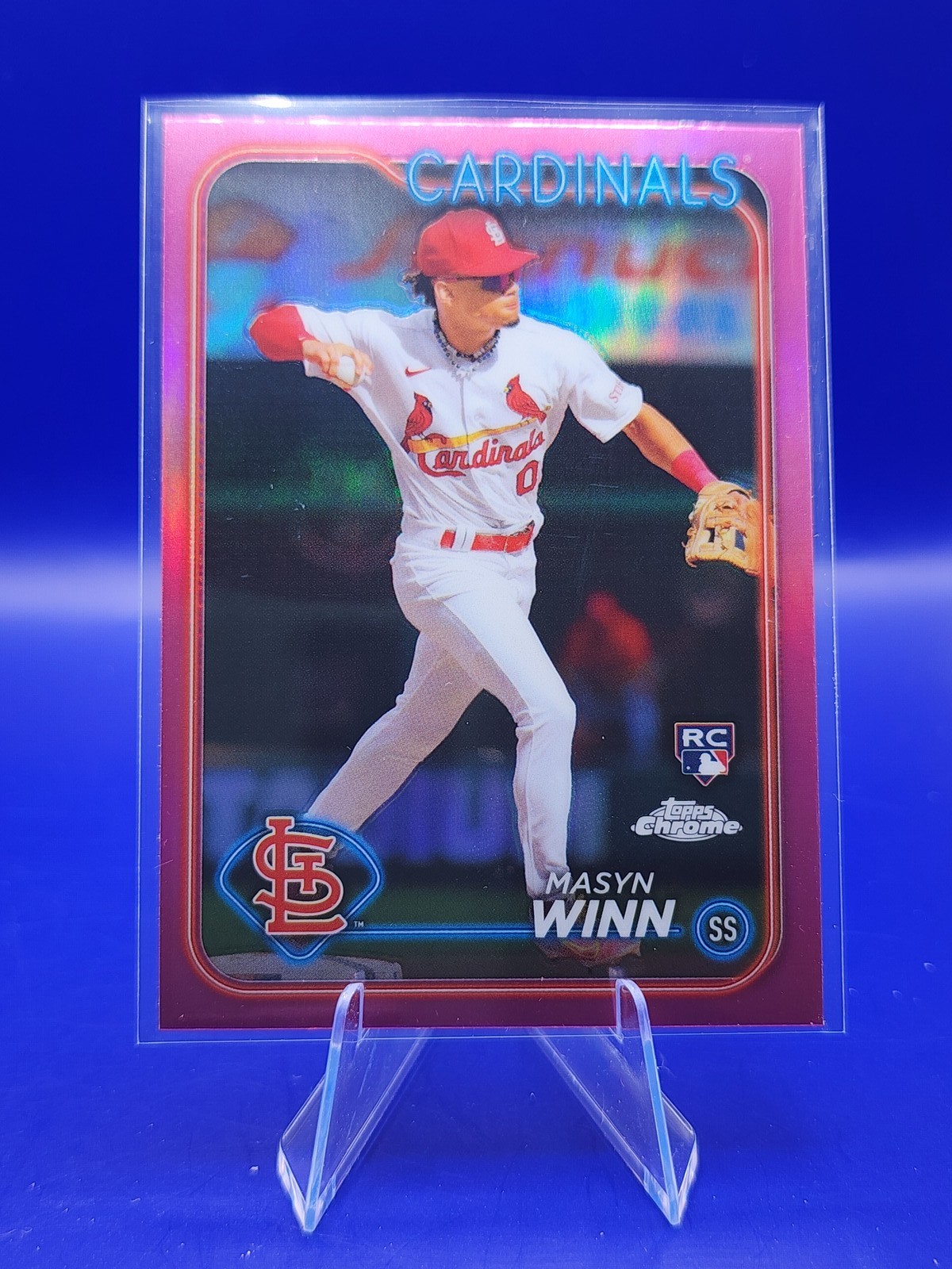 Masyn Winn 2024 Topps Chrome #189 Pink Refractor Rookie
