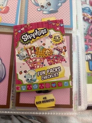 Shopkins Trading Cards Season 1 or 2 (not sure) Full Set with Checklist See Pics