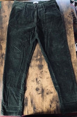 DONDUP Corduroy Pants Dark Green Size L Italy Made