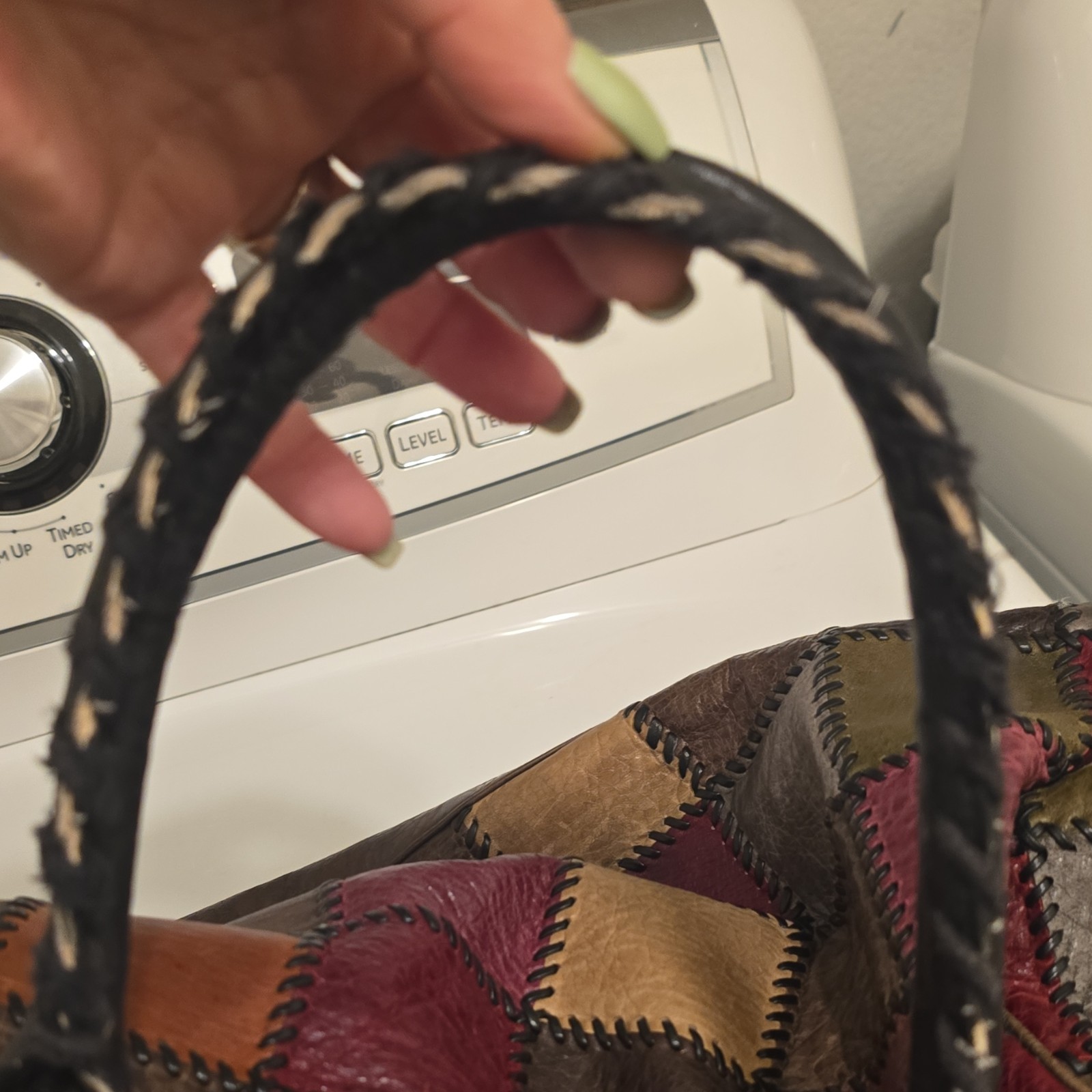 Balenciaga Multicolor Patchwork Studded Distresse… - image 2