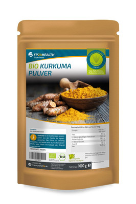 FP24 Health ORGANIC Turmeric Powder 1kg - ground turmeric - from India - 1000g