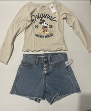 Girls Old Navy Mickey Mouse 2 Piece Lot Size 6 NWT