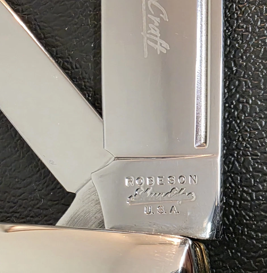 Queen Manufacturing Robeson 2006 EE. UU. Mastercraft Bone Stag Barlow 1/200 con caja Foto 4 de 4