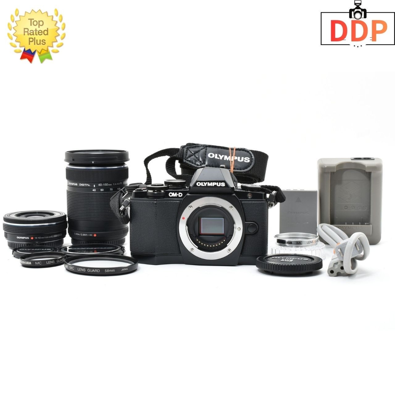 [NEAR MINT] OLYMPUS OM-D E-M10 14-42mm 40-150mm Double Zoom Kit Black JAPAN
