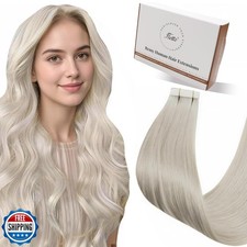 Hetto Tape in Hair Extensions Human Hair Blonde Tape in Hair Extensions Invis