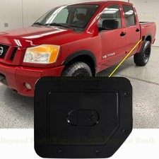 For 2004-12 2013 2014 2015 Nissan Titan Fuel Gas Door Cover Overlay Gloss Black