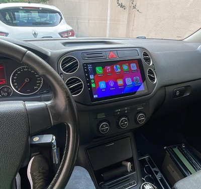 2+64G DAB+ Carplay Android 14 Autoradio für VW Tiguan 1 NF Golf Plus  GPS Navi