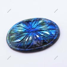 51.30 Ct Madagascar Natural Fire Labradorite Certified Untreated Gemstone