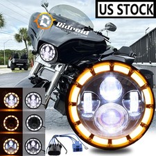 7 Inch Led Headlight Hi-low Beamdrl Turn Light For Harley Honda Motorcycle