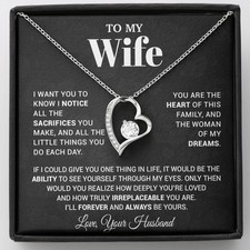 To My Wife Necklace, Christmas Gifts For Women, Anniversary Gift For Wife