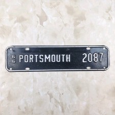 1966 Portsmouth Virginia License Plate Attachment Tag Topper