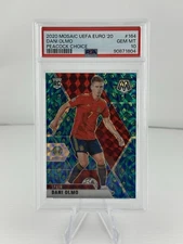 2020 Panini Mosaic UEFA Euros Dani Olmo Peacock Choice Rookie RC PSA 10