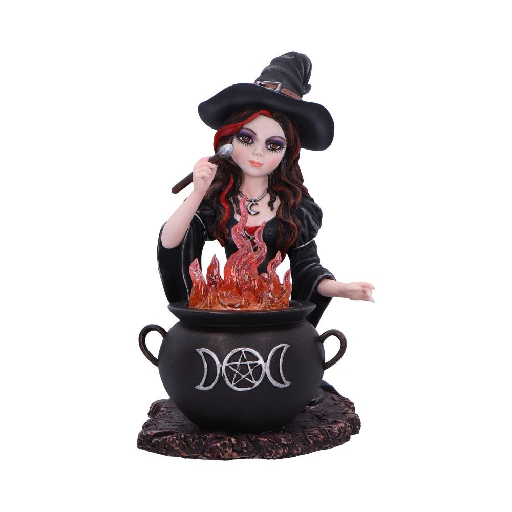 Althea Witch figurine with Flame Cauldron