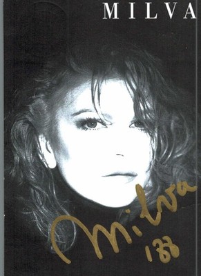 Milva ** Original Signature on Card - N 407 i