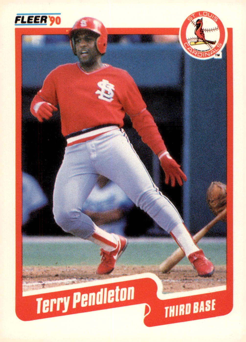 1990 Fleer #257b Terry Pendleton