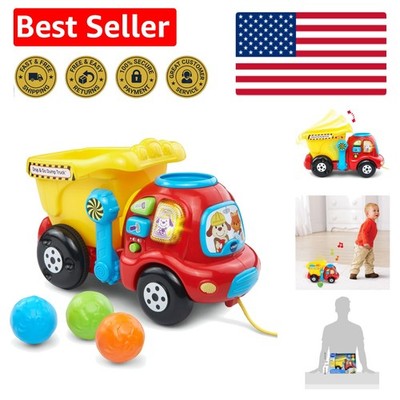 VTech Drop and Go Dump Truck - Interactive Educational Toy for Toddlers