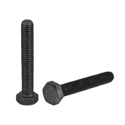 2pcs boulon hexagonal M8-1.25 x 50mm gauche pour acier carbone noir oxyde - Photo 1/4
