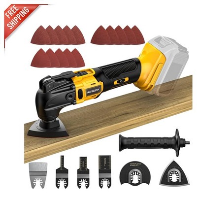 Versatile Cordless Oscillating Tool with LED Light - Ideal for Cutting & Sanding