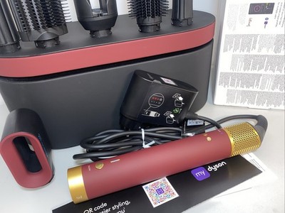 Dyson Airwrap Co-anda2x Straight + Wavy Multihaarstyler Samtrot / Gold