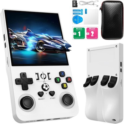 R36MAX Retro-Handheld-Spielkonsole 4,0-Zoll-IPS-Bildschirm 64GB 18.000 Spiele DE
