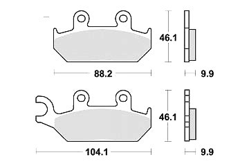 Plaquette frein YAMAHA XTZ 660 TENERE garniture moto trail 1991-1999