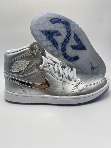 Nike Air Jordan 1 High G NRG Metallic Silver Shoes (FD6815 001) Men's Size 12