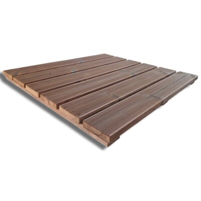 Pedana doccia compatibile con piatto doccia 100x70 cm antiscivolo slim in legno marino di okumè