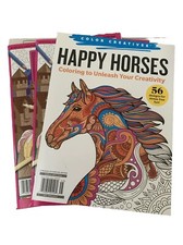 Horse Coloring Books Lot Of 3 Color Art Drawing Kids Craft
