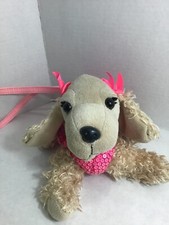 Poochie  Co Pink Sequin Kids Dog Puppy 10  Purse Cocker Spaniel Bows Collar