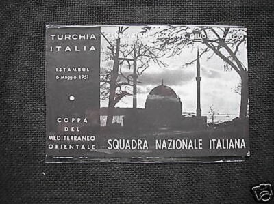 Caire 11/11/1951 Egypte Italie Match Football Invitation Staff Figc