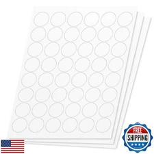 OfficeSmartLabels Round, Circle Dot, 1-1/5 inch Diameter Labels for Laser and